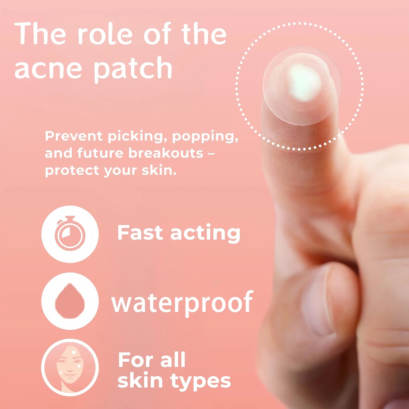 9 Hitworker microneedle acne patches. 24-hour protection, invisible coverage, non irritating tea tree oil essence, suitable for Oasis Select