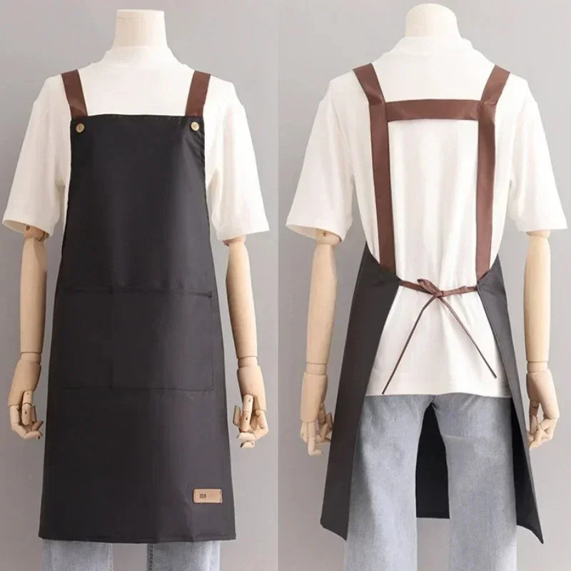 Resistant Dirt Apron Waterproof and Oil Resistant Household Kitchen Cooking Fashion Apron Adult Work Clothes Kitchen Accessories Oasis Select