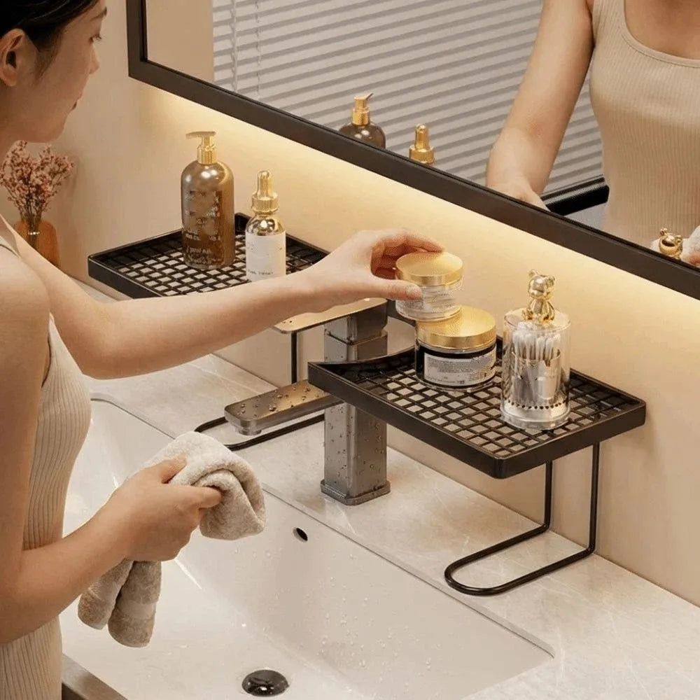 No-Drill Over-Sink Mesh Storage Rack | Kitchen & Bathroom