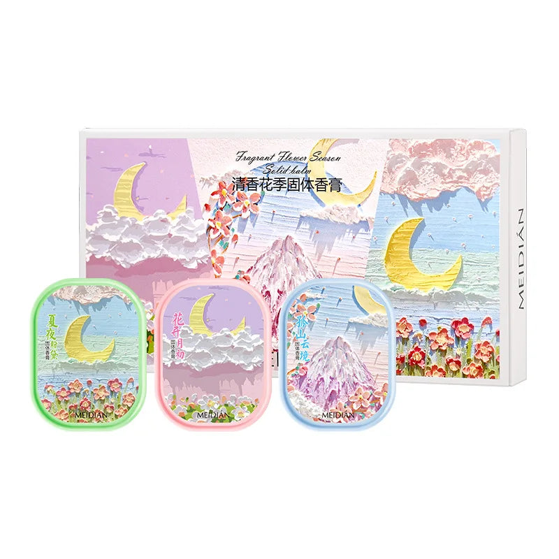 YOUNGCOME 3-Piece Solid Perfume Set – Jasmine & Tea Balm Solid Perfume Set Oasis Select 3pcs