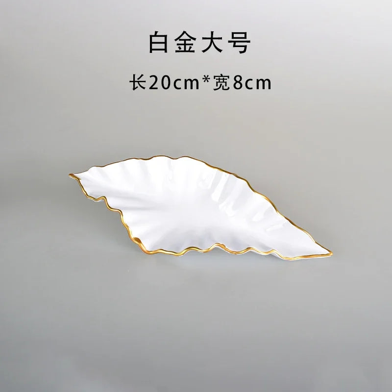 Modern Living Room Simple Nail Free Imitation Metal Wall Decoration Wall Hanging Wall Leaf Decoration Soft Installation Pendant Oasis Select White gold 20cm
