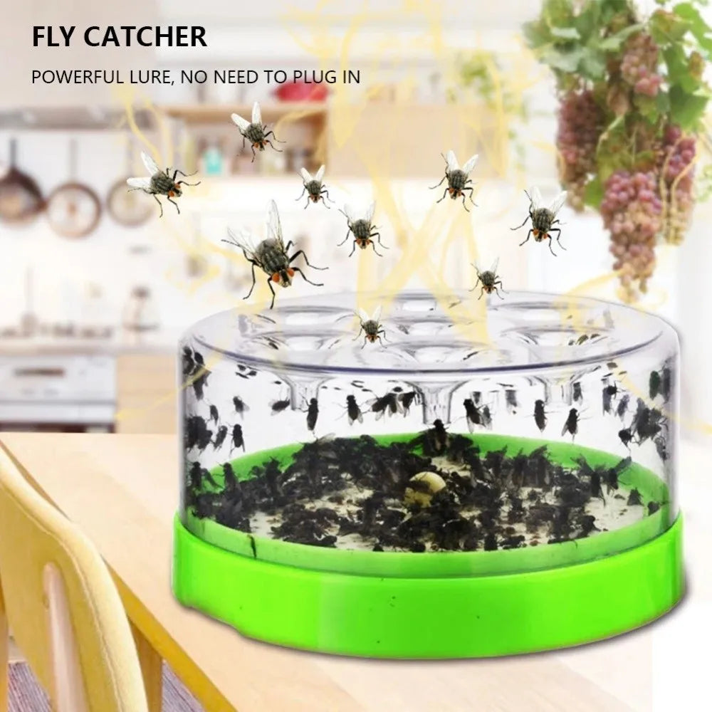7-Hole Automatic Fly Trap – Reusable Non-Toxic Fly Catcher