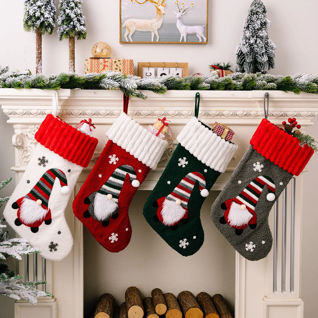 New Christmas decorations Rudolph Christmas socks No face doll gift bag cartoon Christmas socks Oasis Select