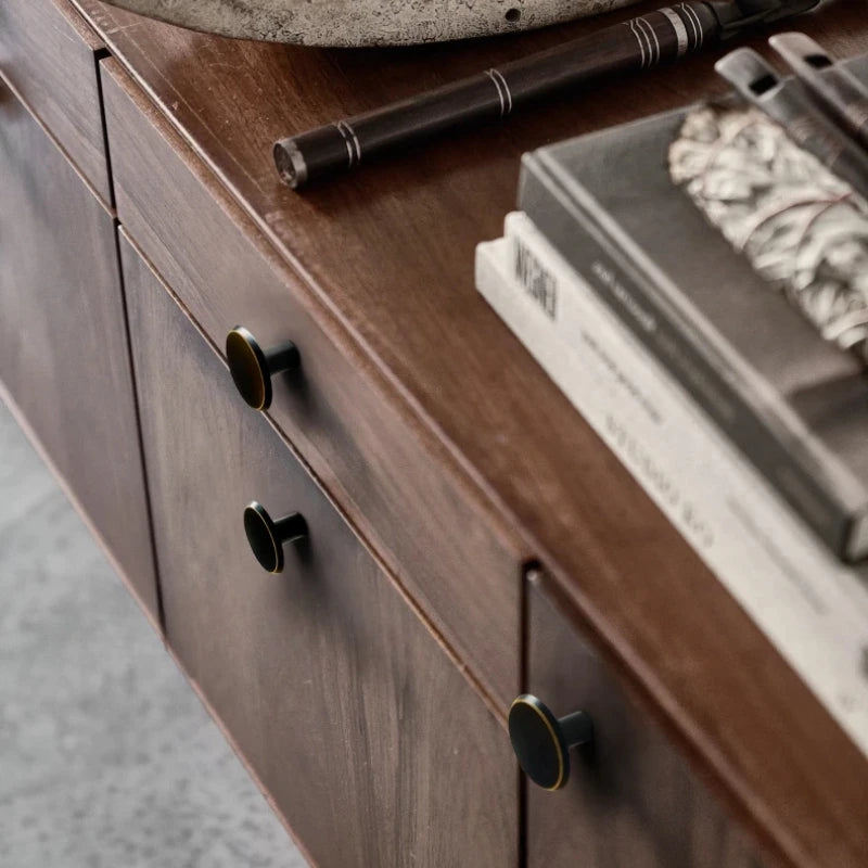 New Solid Brass Furniture Handles Comfortable Cabinet Door Wardrobe Dresser Drawer Pulls American Rural Knobs Oasis Select
