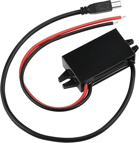 Waterproof 12V/24V To 5V 3A 15W Converter DC To DC Step Down Module Power Adapter Buck Voltage Transformer (Dual USB Connectors) Oasis Select USB Type-B 12V 24V 5V 3A