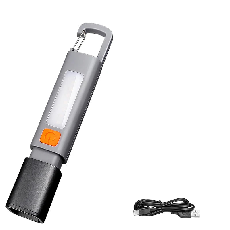 Zoomable XPE COB LED Flashlight | IPX7 Waterproof Rechargeable