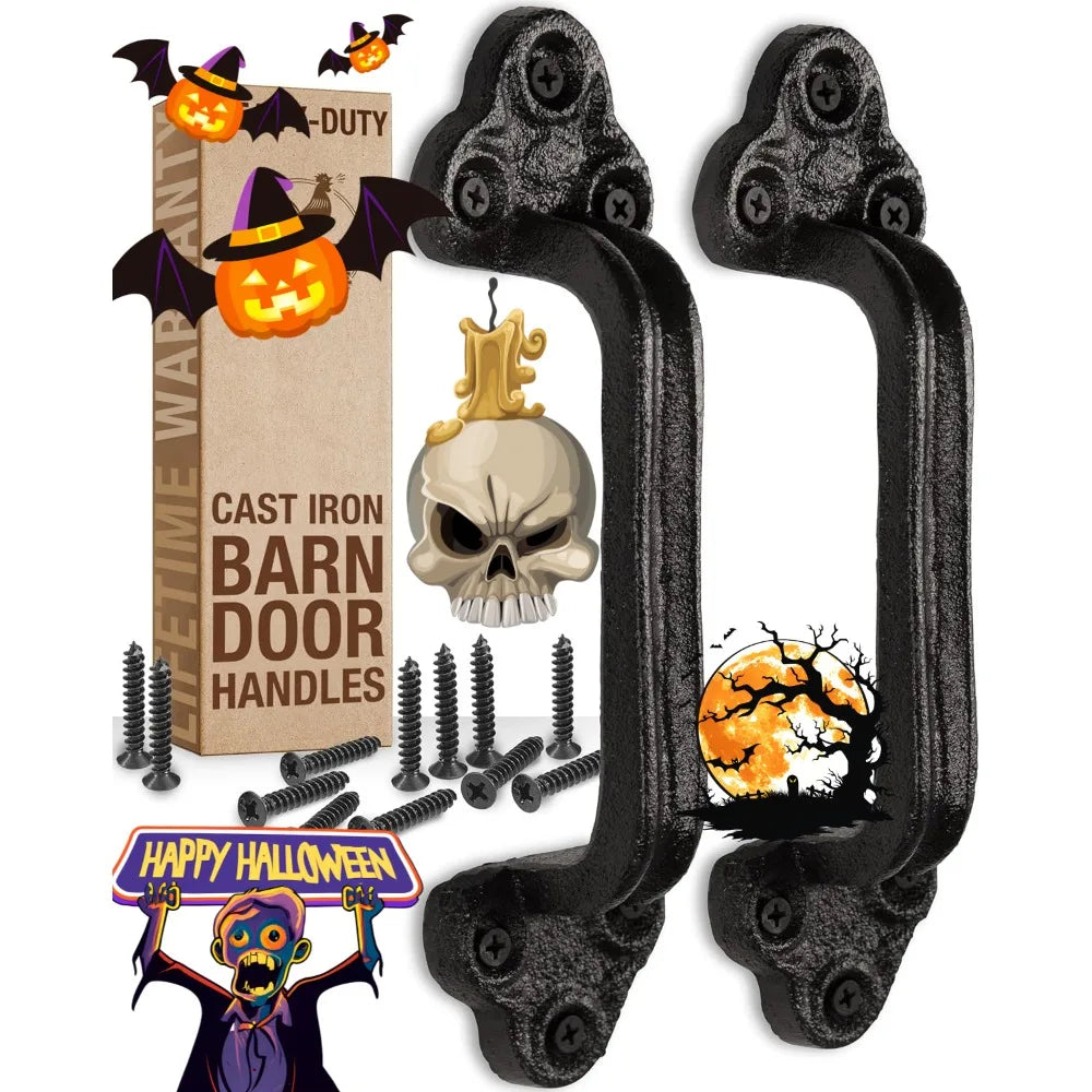 Halloween Christmas Castle European retro grand garden courtyard cast iron craft door handle home decoration wall decoration Oasis Select