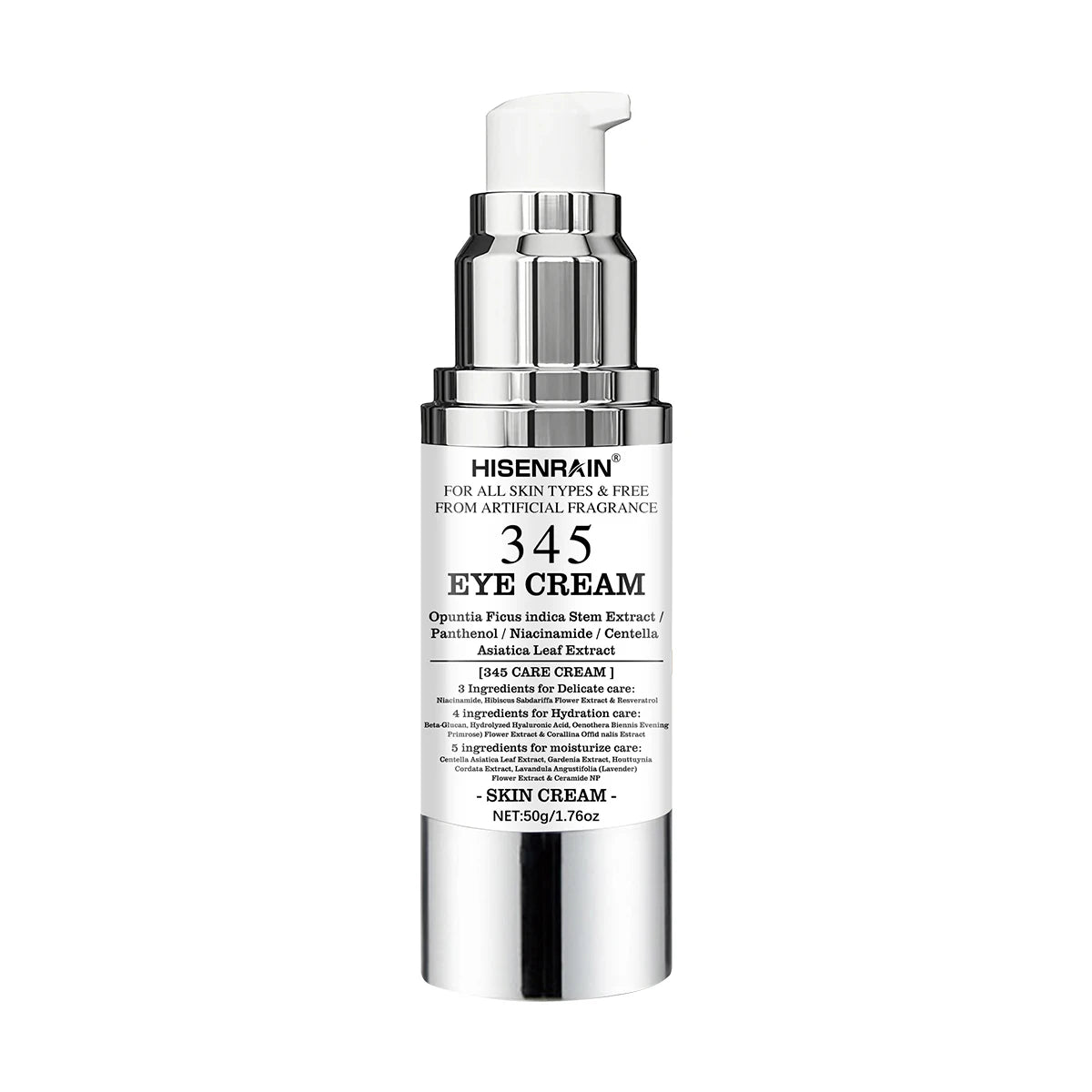 HISENRAIN 345 Eye Cream – Hydrating Anti-Aging for All Skin Types Eye Cream Oasis Select 50g 50g