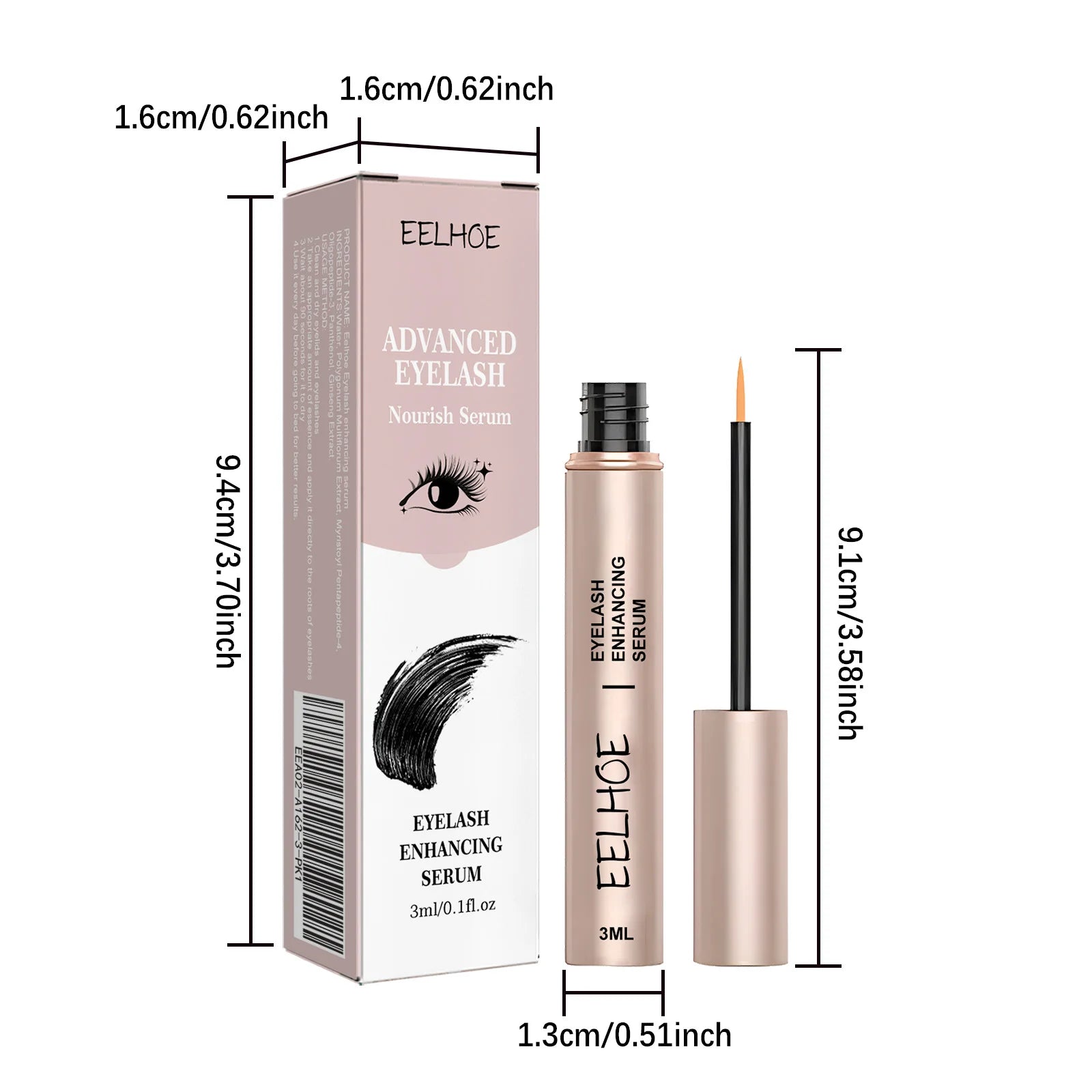 Eyelash Enhancer Serum Lifting Eyelashes Mascara Fuller Thicker Natural Lashes Longer Lengthening Nourishing Eyebrow Essence Oasis Select