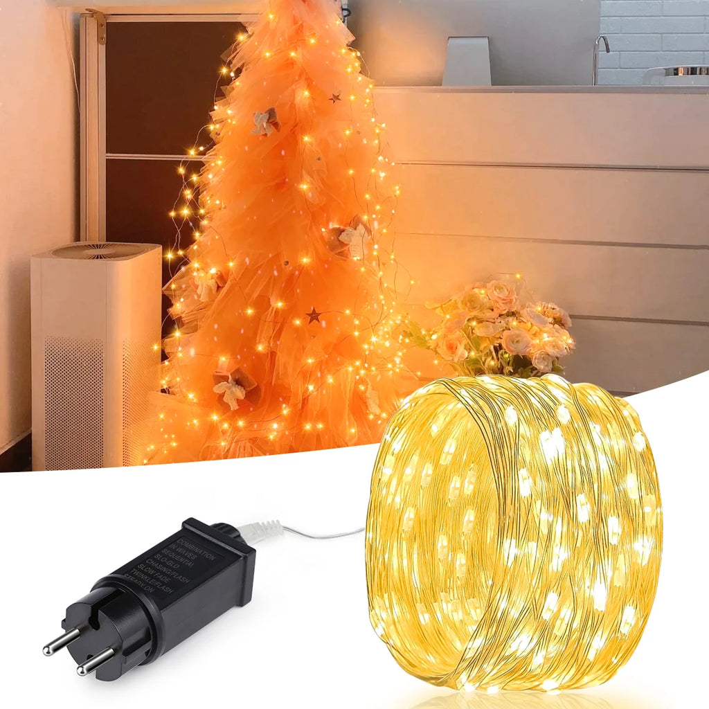 10M-100M LED String Fairy Light 220V EU Power Supply Waterproof Outdoor Garden Garland Holiday Wedding Christmas Decoration Lamp Oasis Select