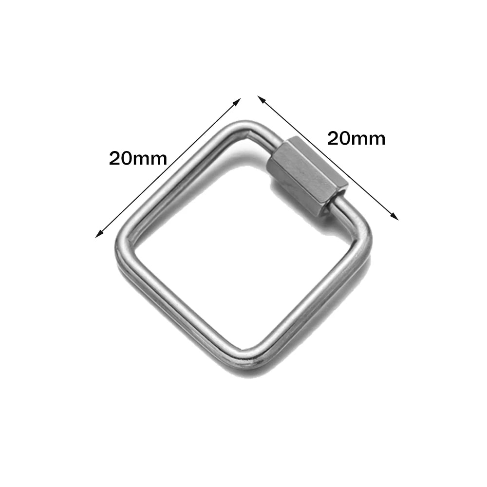 5pcs/Lot Stainless Steel Fastener Carabiner Screw Clasps Connectors For DIY Neckalce Bracelet Keychain Jewelry Making Supplies Oasis Select S