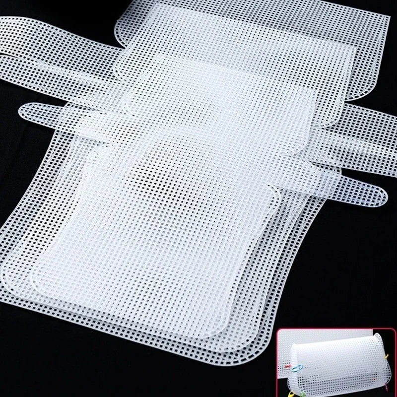 Auxiliary Weaving Plastic Mesh Kit Weaving Shoulder Bag Plastic Mesh Cloth Sewing Weaving Material For DIY Making Weaving Bag Oasis Select