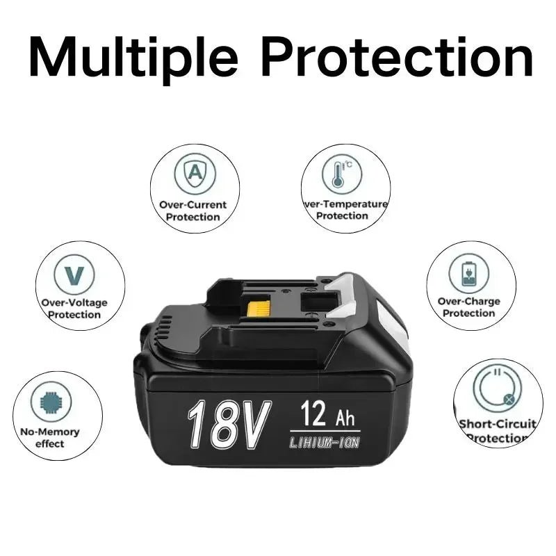 For Makita 18V 6Ah8Ah12Ah Battery Rechargeable Battery 18650 Lithium-ion Cell Suitable For Makita Power Tool Oasis Select
