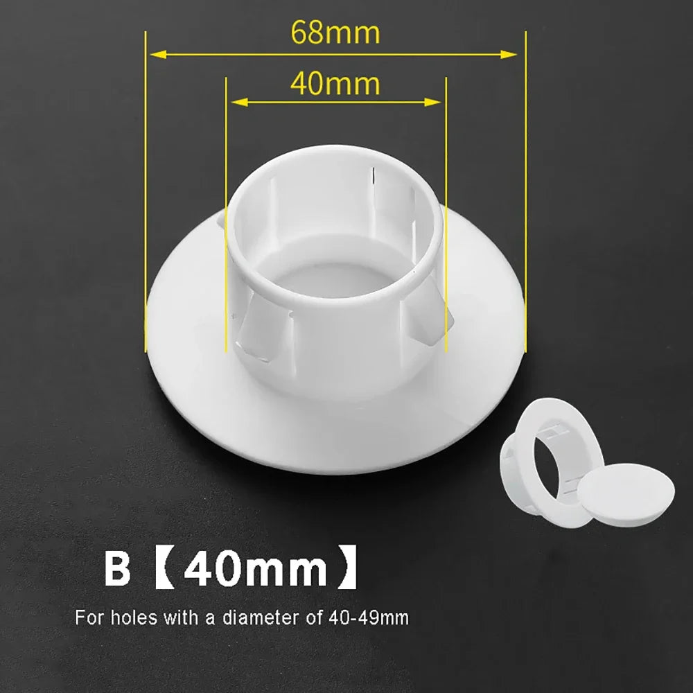Separable Wall Hole Decorative Cover Protective Vents Decor Cap PP Plastic Plug 40 50 60 70 80 100mm Junction Box Outlet Cover Oasis Select B - 40mm 1pcs