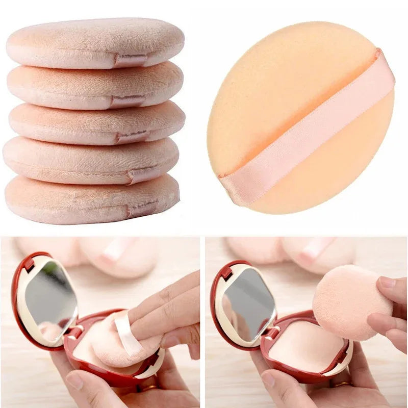 1/2/3/4pcs Soft Velvet Makeup Sponge Loose Powder Cosmetic Puff Double-sided Face Makeup Sponge Concealer Wet Dry Makeup Tools Oasis Select