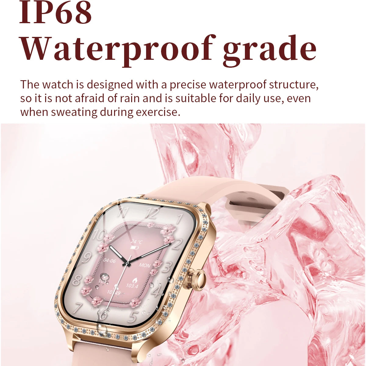 New Women Fashion Smart Watch Lady Blue Tooth Call Smartwatch Waterproof Health Monitor Wristwatch Sports Fitness Tracker Music Oasis Select