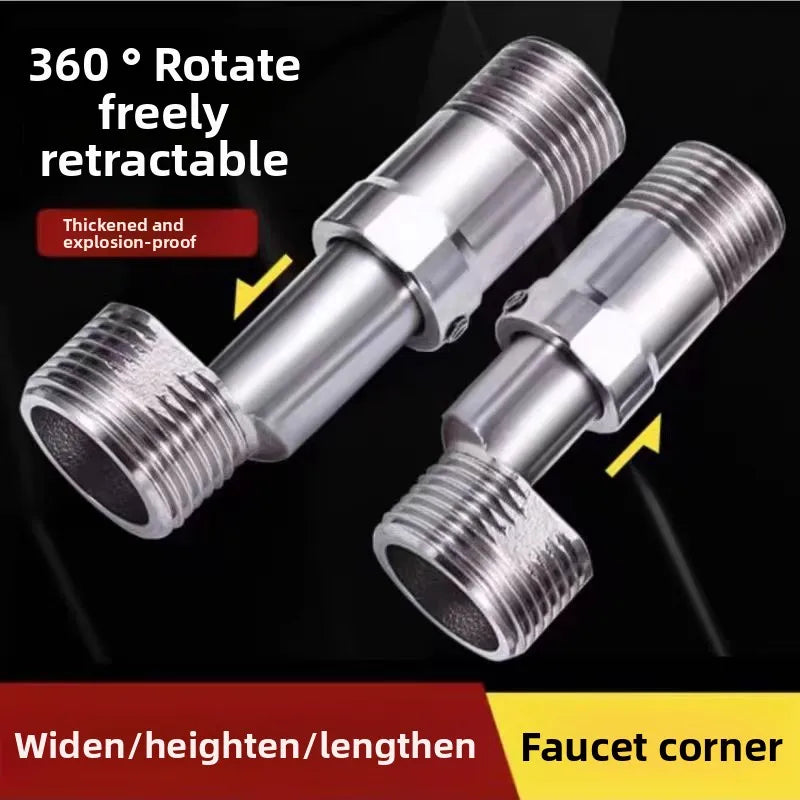 360 Degree Adjustable Faucet Angled Curved Foot Eccentric Screw Corner Tap Adapter Kitchen Accessories Oasis Select