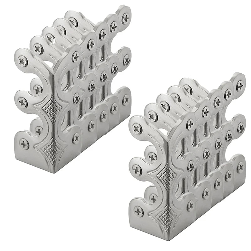 WISH 10PC Skiffers Baseboard Corner Protectors,Solid Brass Skirting Board Protectors,Baseboard Corner Protectors Oasis Select as shown A