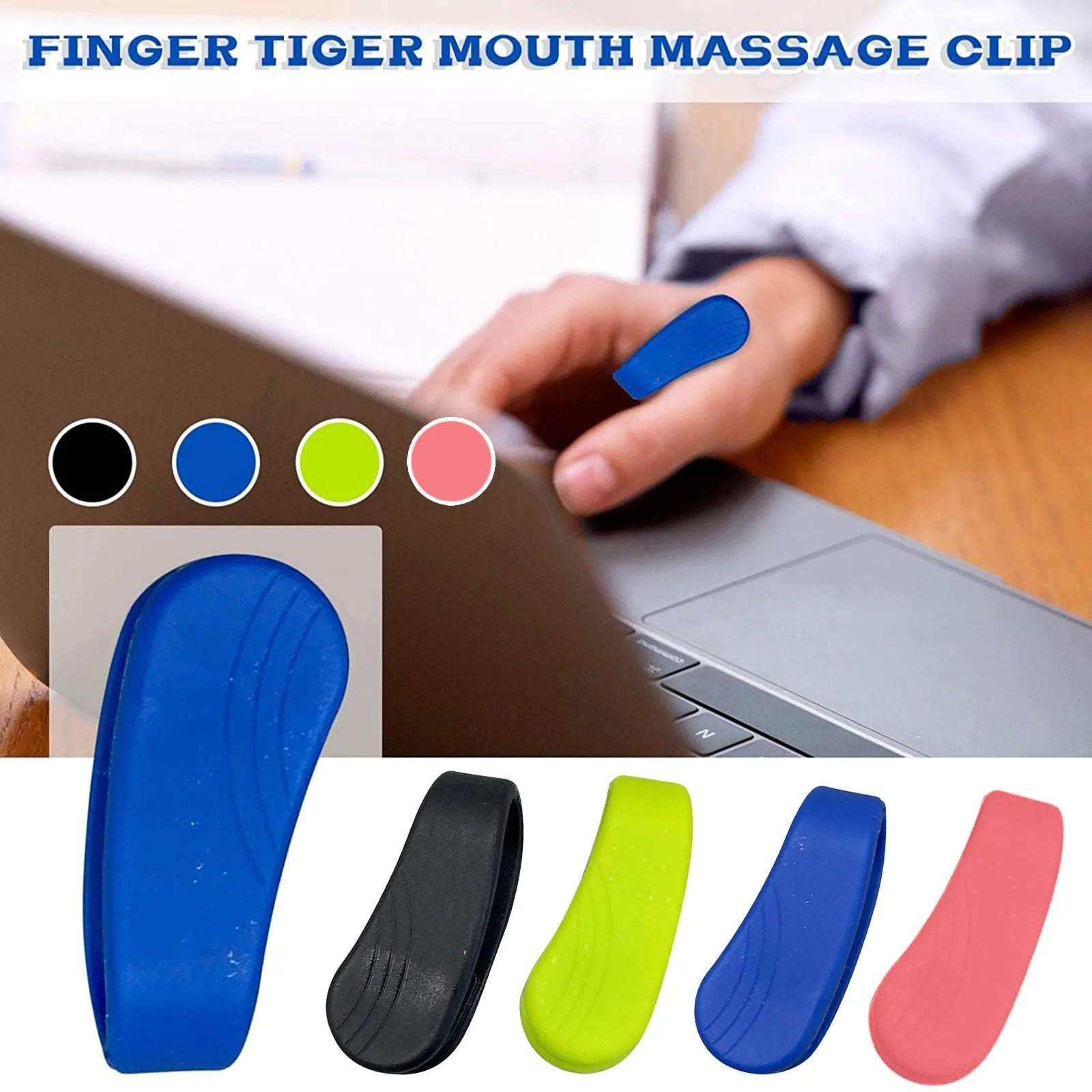 Finger Joint Hand Massager Wearable Acupressure Massager Headache Relief Tension Relief Relieving Head Pain Acupressure Clip Oasis Select