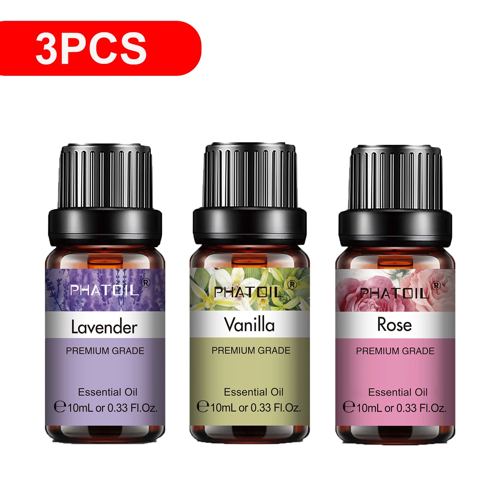 PHATOIL 10ml Pure Natural Essential Oils for Diffuser & Aromatherapy