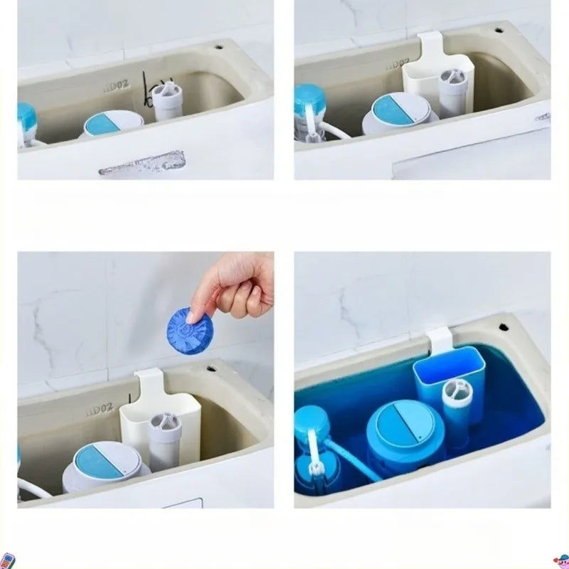 Toilet Solid Dispenser - Tank Replacement Part | Plastic - Contemporary Style - No Electricity Needed - Extends Cleaning Time Oasis Select