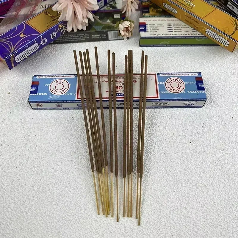 6/12boxes Dragon‘s Blood Incense Sticks Sleeping Aiding Tranquilize Mind Refreshing Scent Home Office Natural Sandalwood Satya Oasis Select