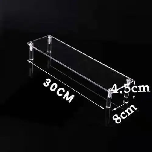 1–5 Tier Acrylic Display Stand | Riser Shelf Rack – Clear & Black
