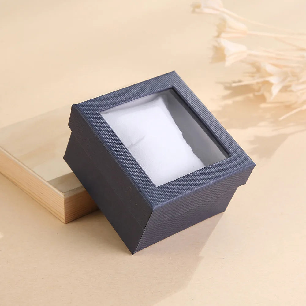 Pinstripe Transparent Watch Box | Jewelry Storage Gift Case