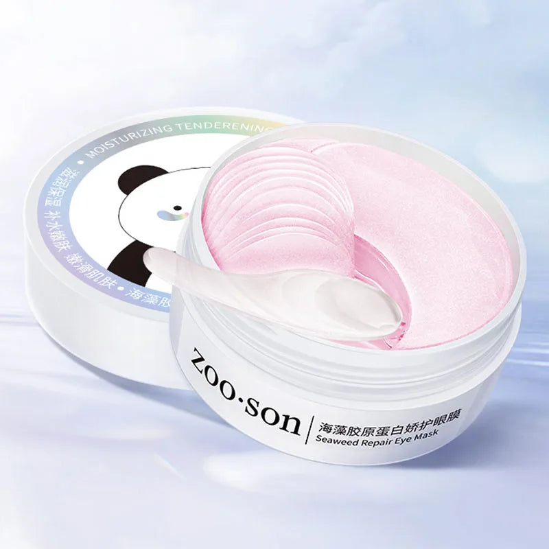 BIOAQUA 60pc Gold Collagen Eye Masks – Dark Circles & Firming Collagen Eye Mask Oasis Select Panda Seaweed