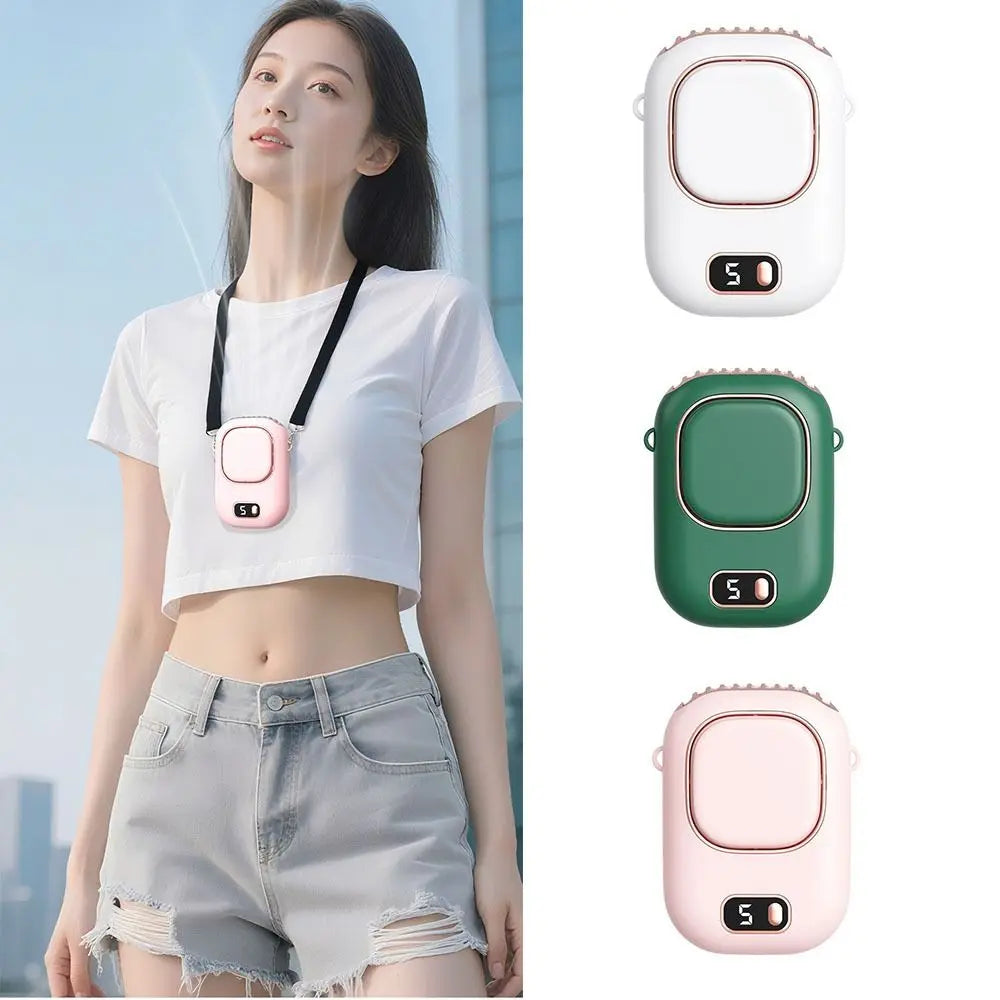 Portable Waist Fan Mini USB Rechargeable Wearable Hanging Neck Fan for Outdoor Sports Travel Camping Waisted Clip Fans Oasis Select
