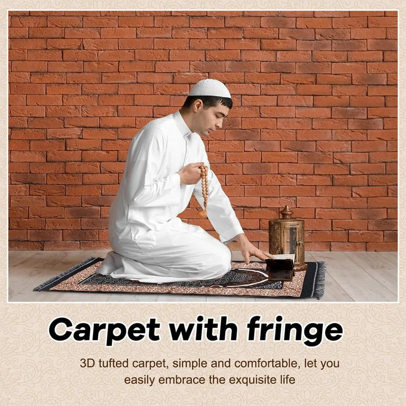Muslim Prayer Rug, Islamic Prayer Rug Muslim Prayer Mat Eid Traditional Janamaz Sajadah Soft Islamic Set Rug Mat Oasis Select