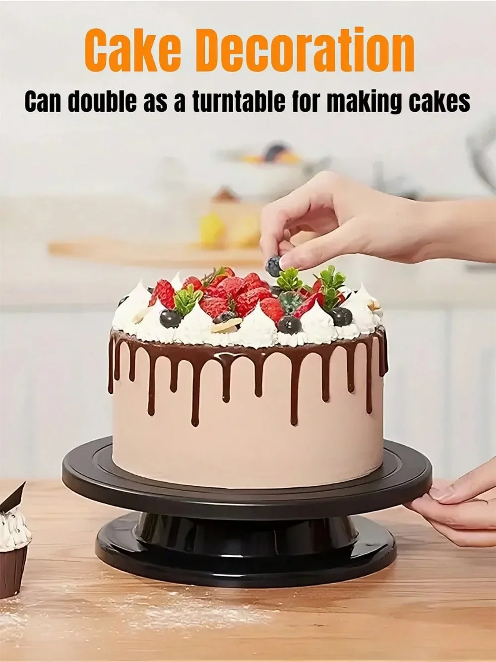 Rotating Cake Turntable, Anti-Skid Base For Carving, Pottery, Painting, Cake Decoration Suitable For Baking And Pottery Lovers Oasis Select
