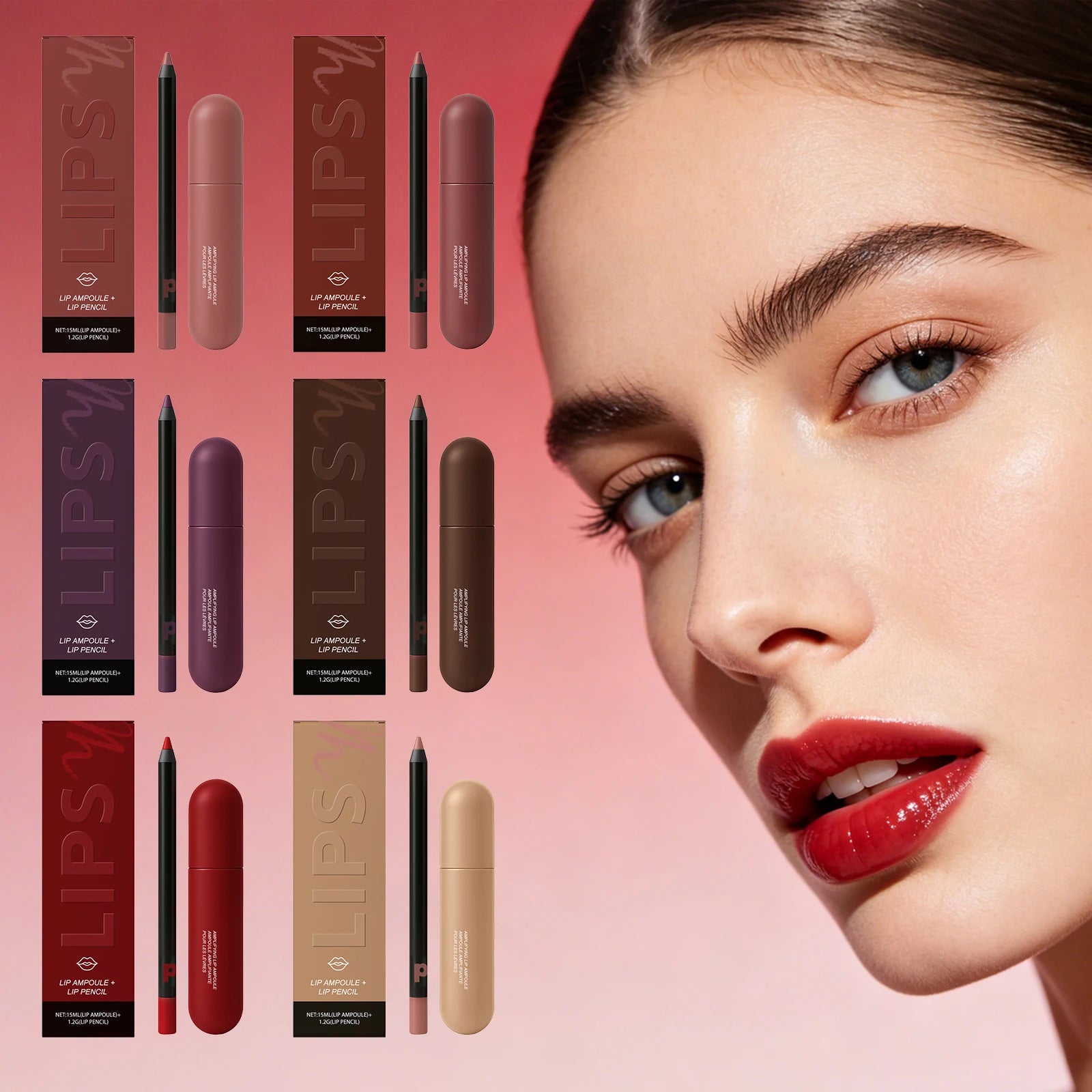 Nicotinamide Lipliner Lip Serum Kit Deep Moisturize Reduce Fine Lines Plump Lips Enhance Radiance Lasting Shine Lip Gloss Makeup Oasis Select