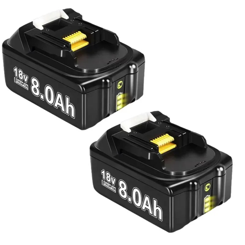For Makita 18V Battery 8000mAh Replacement Battery Compatible For Makita BL1830 BL1850 BL1840 BL1840B BL1850B BL1890 Power Tools Oasis Select 2PCS 8.0Ah