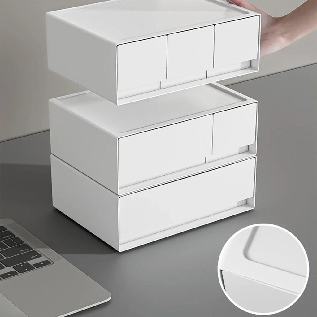 Multi-Layer Stackable Desktop Drawer Home Student Stationery Office Storage Cabinet Jewellery Jewellery Box Desktop Storage Oasis Select