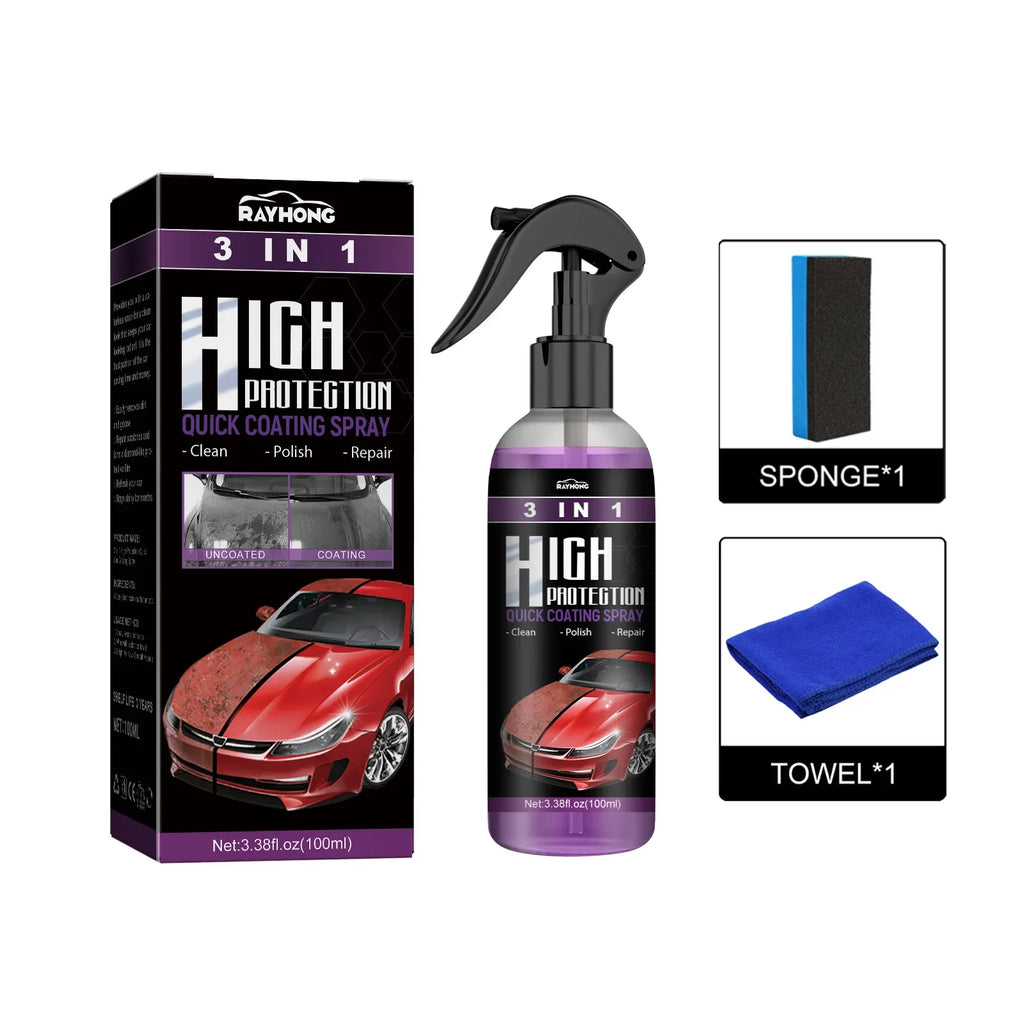 30ml/100ml Car Ceramic Coating Spray 3 in 1 Auto Nano Ceramic Coating Polishing Spraying Wax Car Paint Scratch Repair Remover Oasis Select
