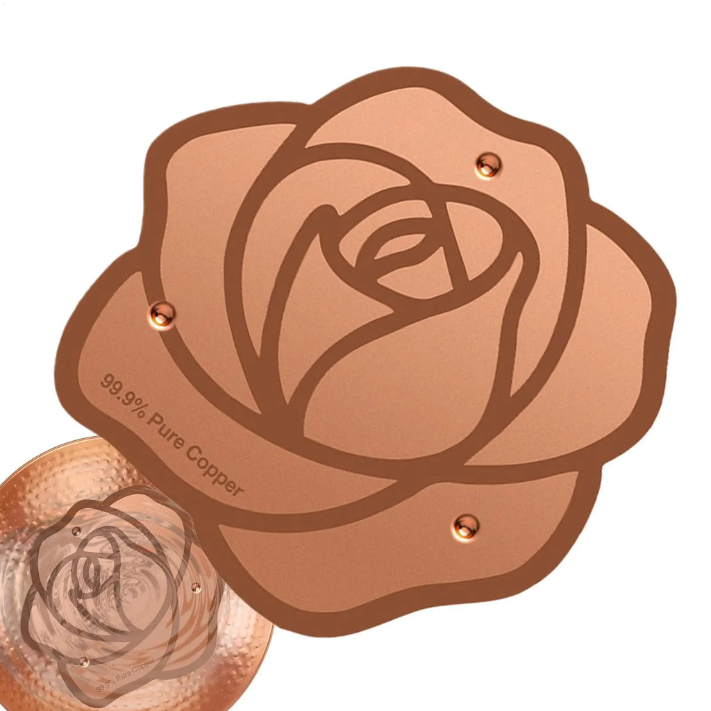 Copper Bird Bath Plate Birdbath Purification Disc with Triple-Point Support Birdbath Bowl Purifier Plate for Backyard Bird Bath Oasis Select