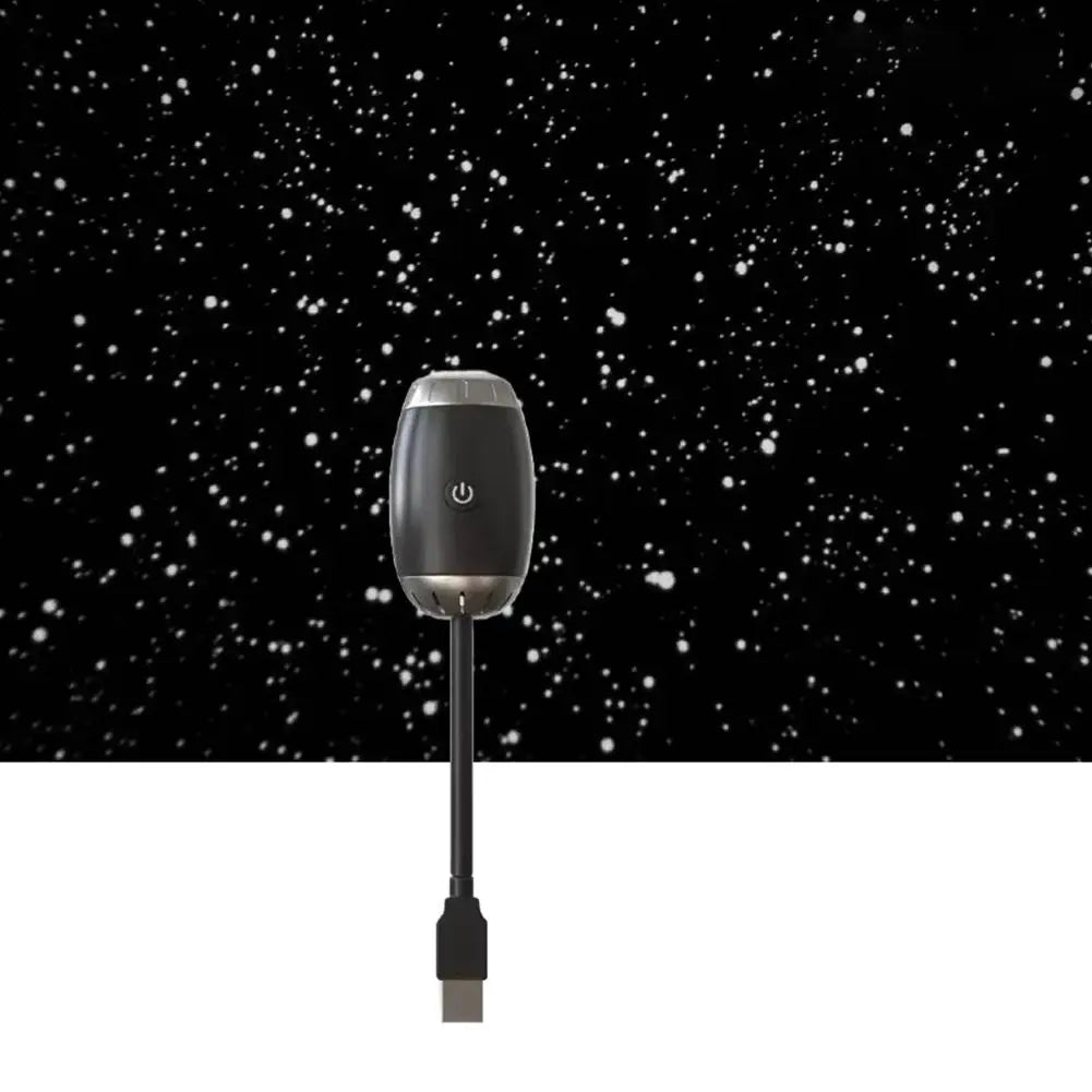 LED Car Atmosphere Projector Light Mini Galaxy Starry Sky Ambient Lamp Romantic Saturn Star Light for Bedroom Car Roof Decor Oasis Select Black Mantianxing
