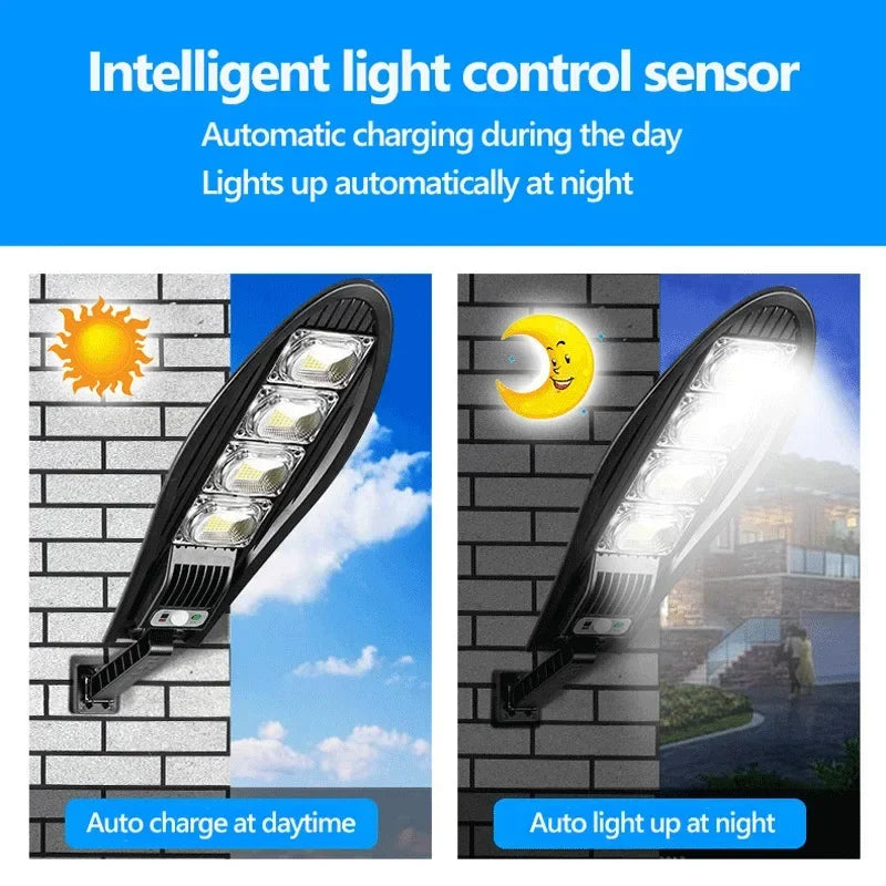 Outdoor LED Solar Lights Garden Street Light With Motion Sensor and Remote Control Waterproof Wall Light for Garage Floodlight Oasis Select