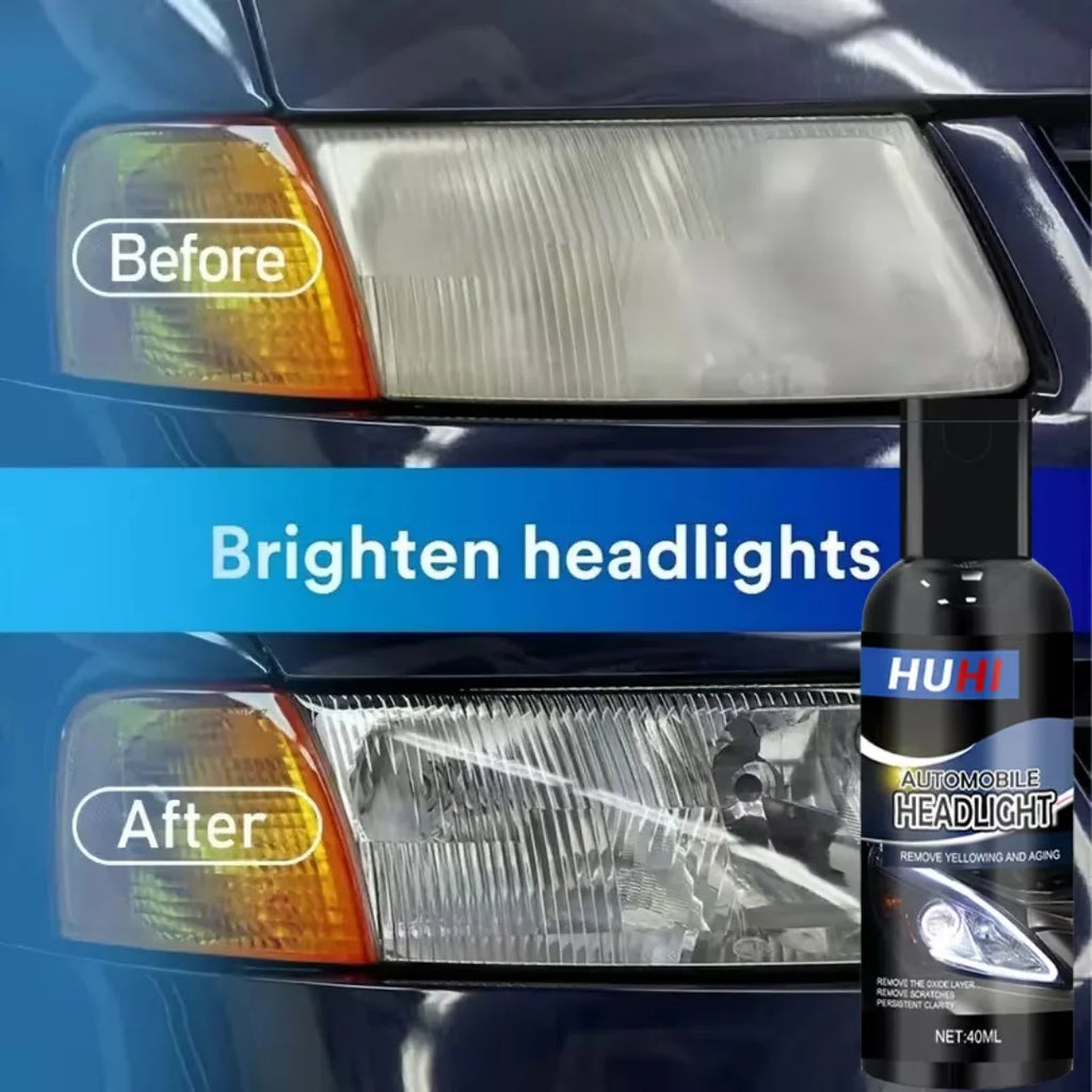 Car Headlight Restoration Polish - 40ml Anti-Yellowing Cleaner, Removes Scratches & Oxidation for Clear Headlight Lenses Oasis Select