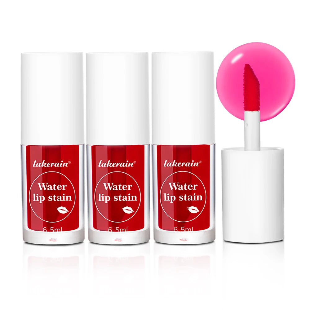Lakerian Water Lip Stain Moisturizing Lip Glaze Long Lasting Lip Ink Face Lip Dual Purpose Waterproof Liquid Cosmetics Makeup Oasis Select 3x3 piece