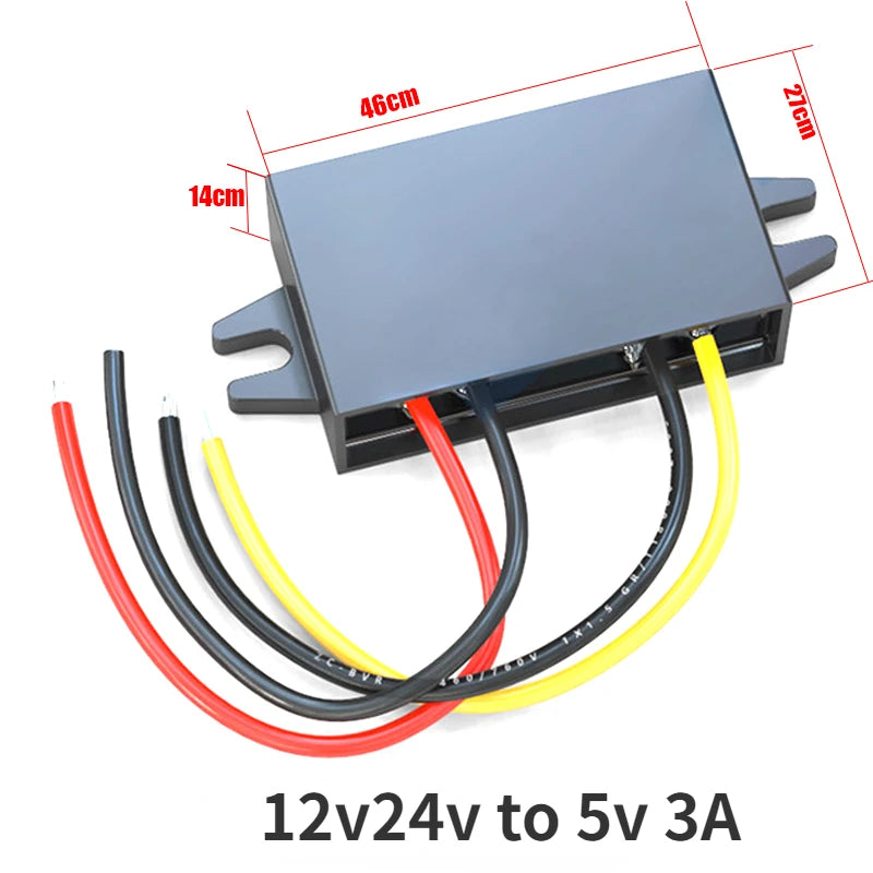 12V24V to 5VDC 3A Converter IP67 Waterproof Volt Power Module DC Buck Converter Module Voltage Regulator 3.3V 4.2V 6V 7.5V 9V Oasis Select 12v24v to 5v 3A 8-36V 3.3V-9V