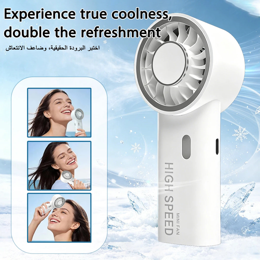 New Ultralight Mini Size Handheld Fan Portable Fan Air Cooler Pocket Fan Rechargeable for Travelling Shopping Oasis Select