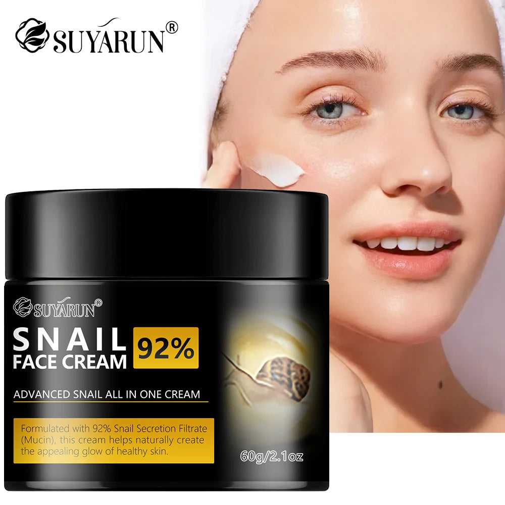 SUYARUN Snail Moisturizing Cream - 24H Hydrating, Anti-Aging Face Cream, Repairing & Brightening Skincare for Dry Sensitive Skin Oasis Select