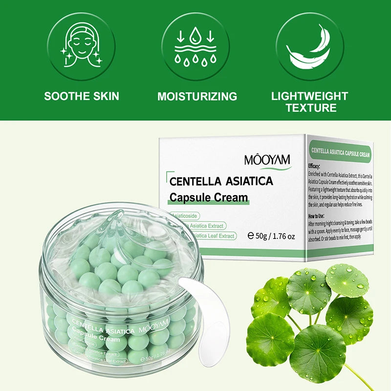Centella Asiatica Capsule Cream – Hyaluronic Acid & Grape Seed
