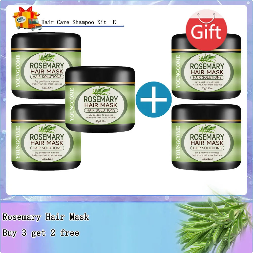 Rosemary Essential Oil Hair Mask & Nourishing Serum – YOUNGCOME Rosemary Hair Mask Oasis Select Hair Care Kit-E