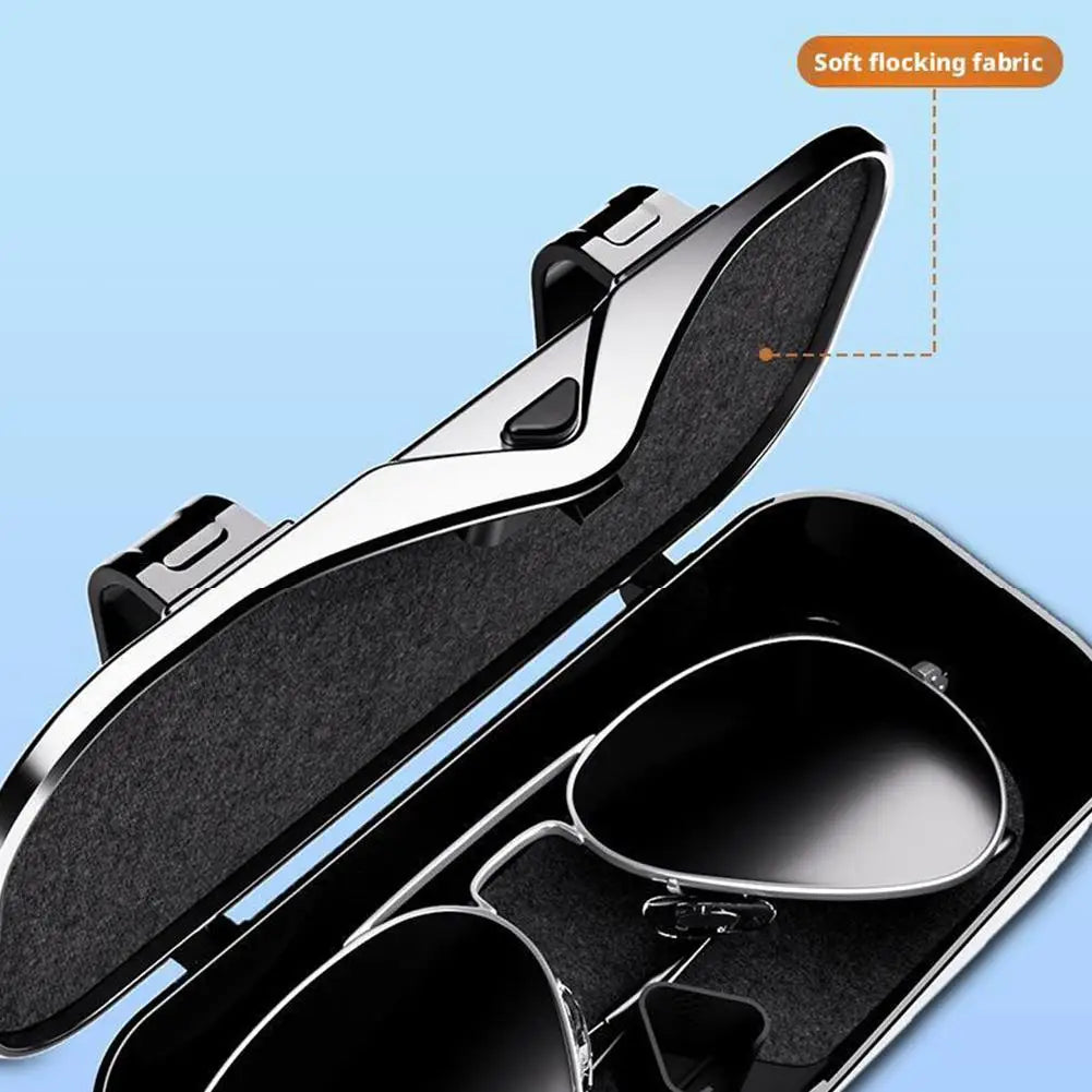 Car Sun Visor Glasses Case – Push-Open Anti-Scratch Holder