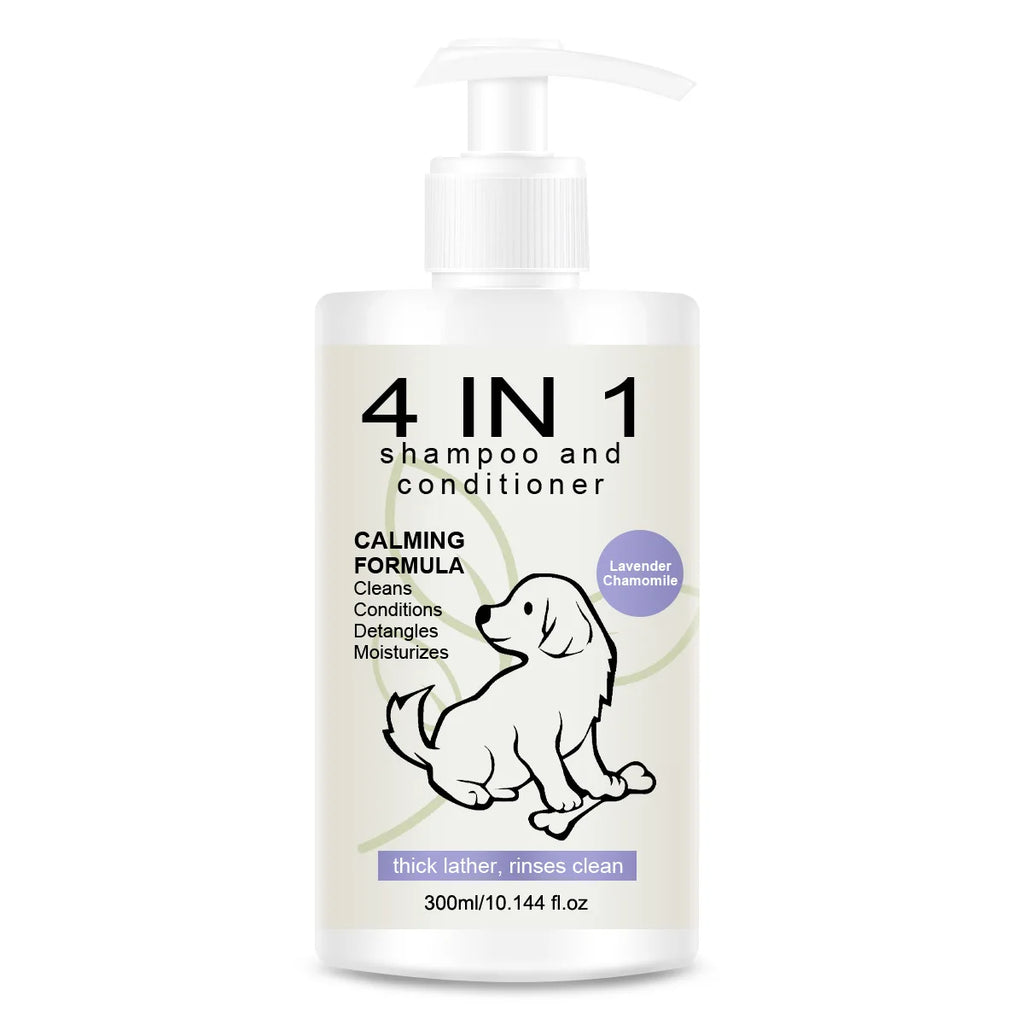 4-in-1 Pet Shampoo & Conditioner for Dogs & Cats | Anti Shed Pet Shampoo Conditioner Oasis Select 300ml