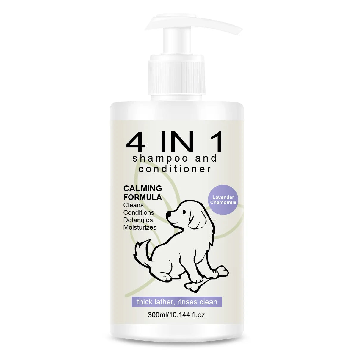 4-in-1 Pet Shampoo & Conditioner for Dogs & Cats | Anti Shed Pet Shampoo Conditioner Oasis Select 300ml