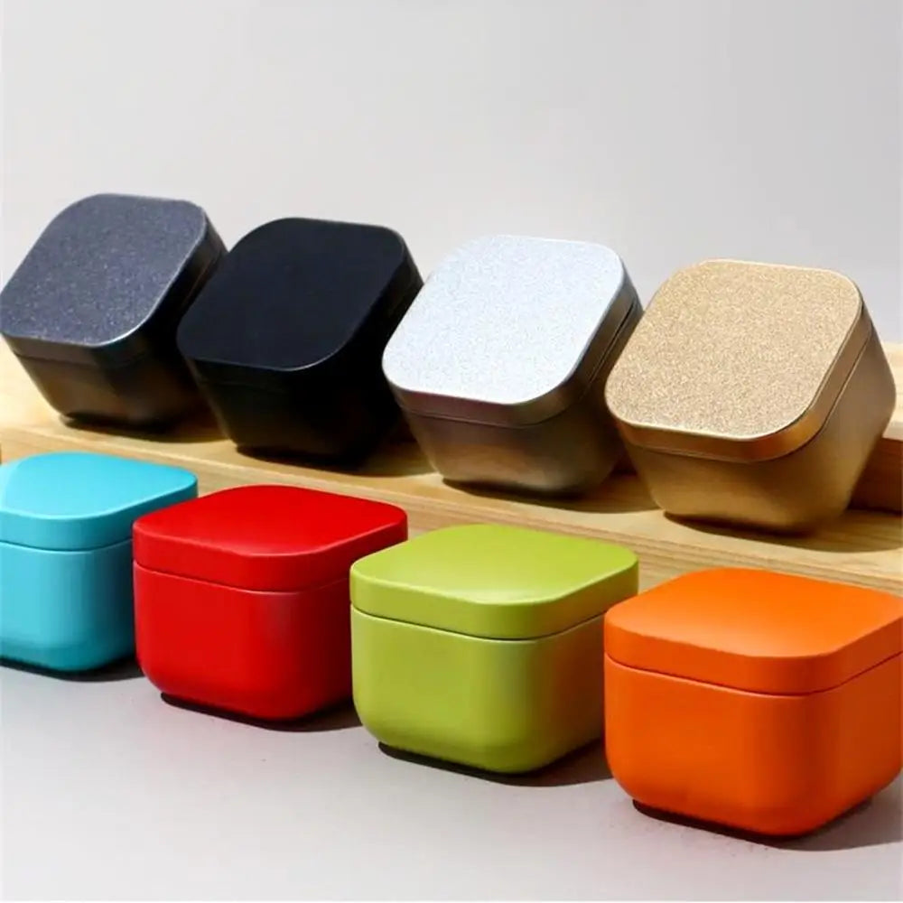 Portable Solid Color Mini Tin Box Tea Sealed Jar Packing Boxes Jewelry Candy Small Storage Can Coin Earring Headphones Gift Case Oasis Select